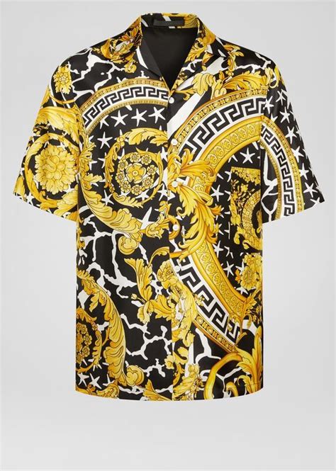 versace short sleeve silk shirt|men's vintage versace silk shirts.